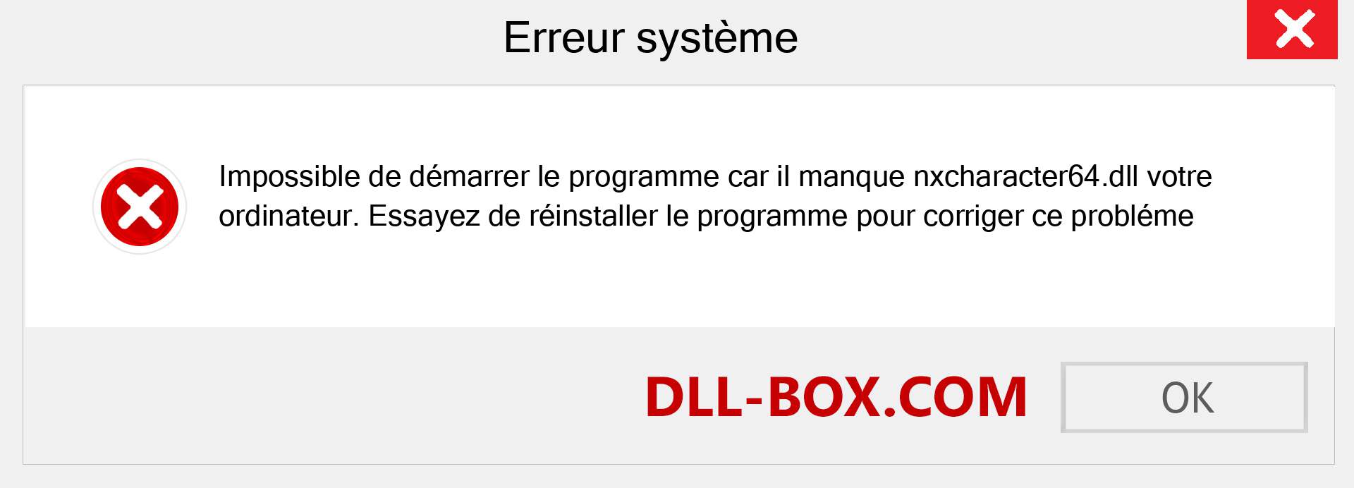 Le fichier nxcharacter64.dll est manquant ?. Télécharger pour Windows 7, 8, 10 - Correction de l'erreur manquante nxcharacter64 dll sur Windows, photos, images